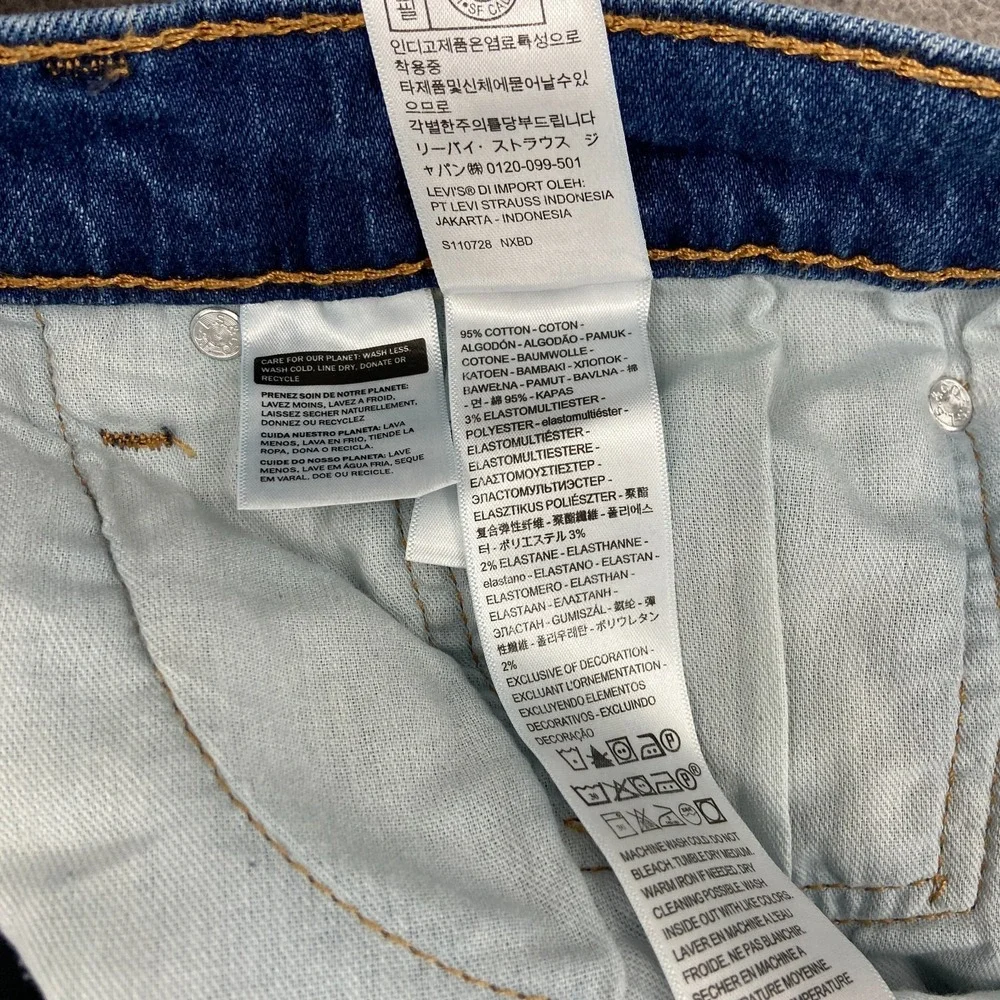 Levi's 511 Jeans Mens 34x34 Blue Denim Streetwear Casual‎ Mid Rise Straight Leg